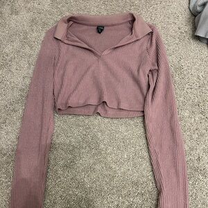 Light Purple Cropped Longsleeve